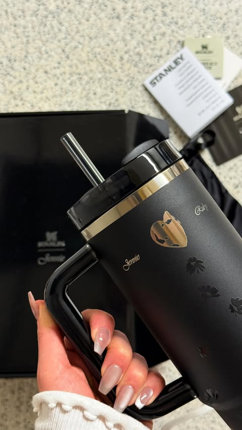 Instagram post by @shadi_pariazar for Stanley 1913. Caption reads: Jennie said “hydrate in style”.. Main character....