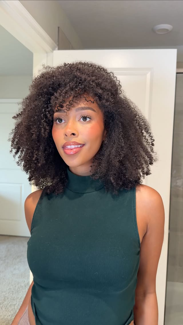 Instagram post by @kristina.manners for DevaCurl. Caption reads: Product vs. no product 🫶🏽 Do you see the....