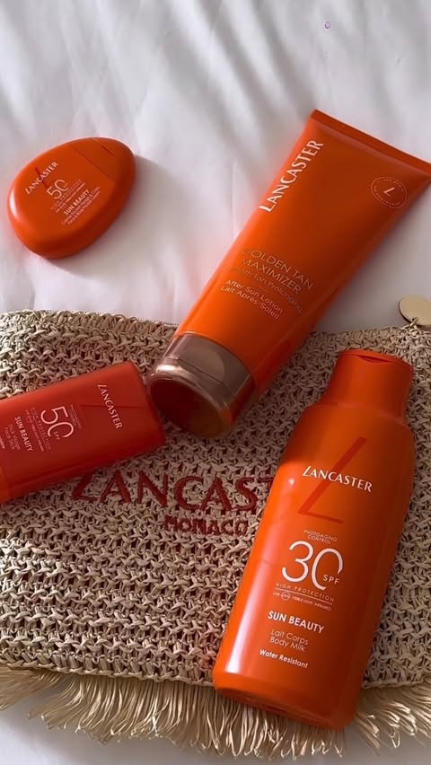 Instagram post by @amberturnerx for Lancaster Beauty. Caption reads: Summer must have @lancaster_beauty #ad SPF that....