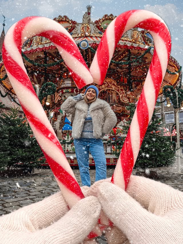 Instagram post by @tori.smi for Picsart. Caption reads: [...] emoji for candy canes? 🙀 Edited with....