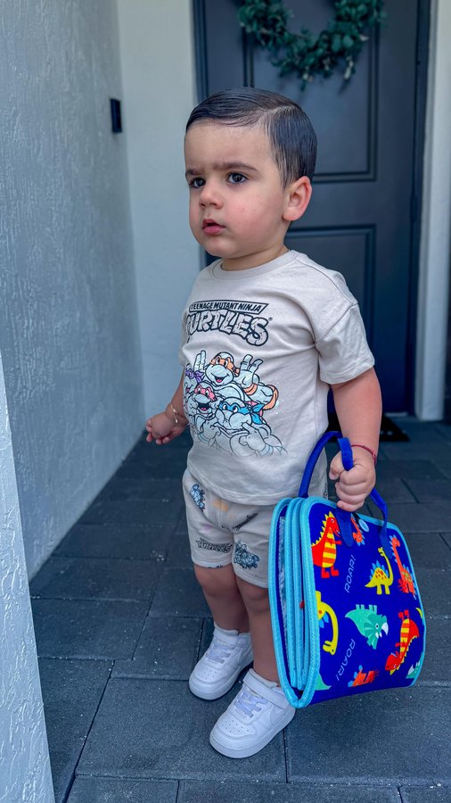 Instagram post by @lazandemmie for Toddla. Caption reads: Can’t forget our new Toddla™ Montessori Busy Board....