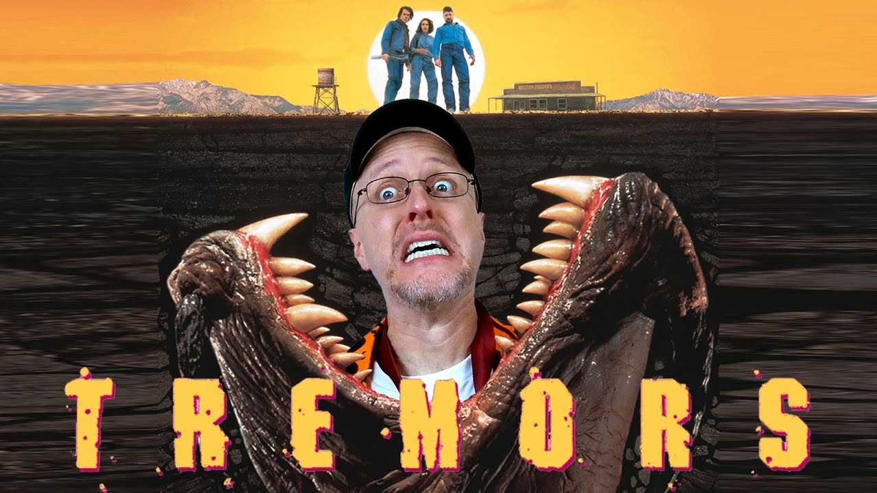 YouTube post by @ChannelAwesome for Factor_. Caption reads: Tremors - Nostalgia Critic.