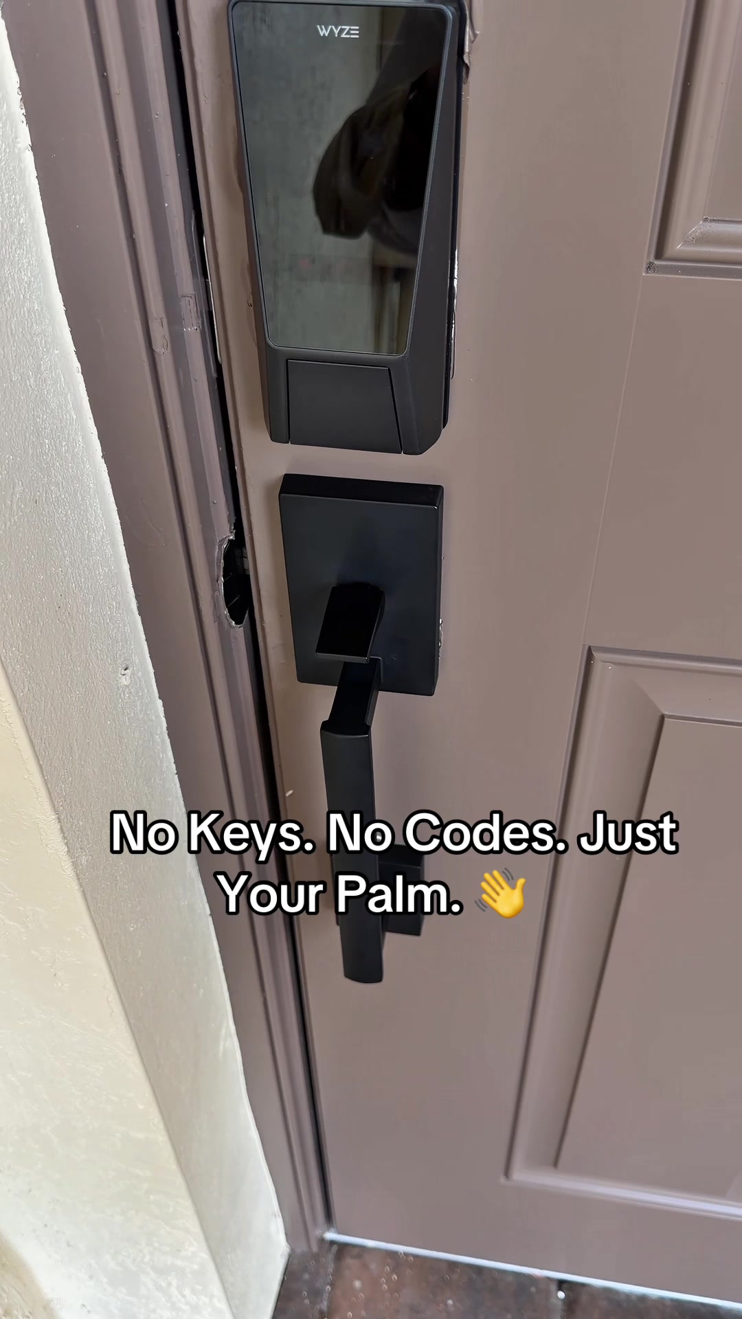 TikTok post by @alex.heights for Wyze. Caption reads: [...] home upgrades as an autism mom. 🔐💙 The....