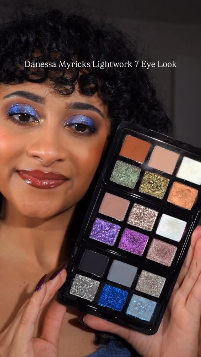 Instagram post by @noopur_makeup for Milani Cosmetics. Caption reads: Danessa Myricks Lightwork 7 Eye Look 

A striking....