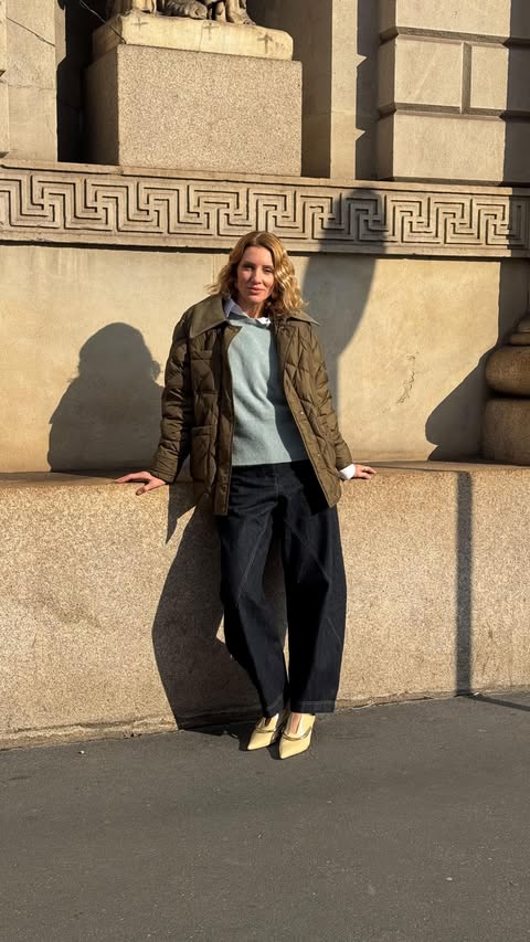 Instagram post by @allybegood for Herno. Caption reads: [...] Milan in my cozy and cool full look @herno....