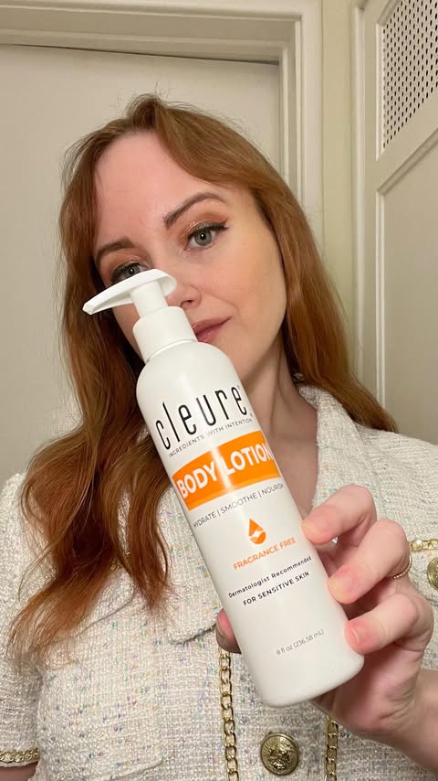Instagram post by @ashley_kuczenski for Cleure. Caption reads: This body lotion from @cleure is a must for....