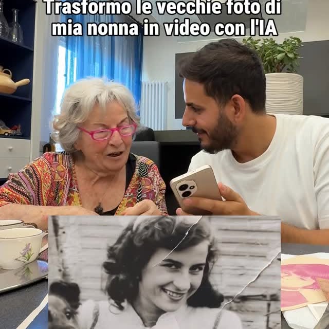 Instagram post by @stefanomaiolica for Honor. Caption reads: Mia nonna Teresa è nata nel 1937.
Le videocamere,....