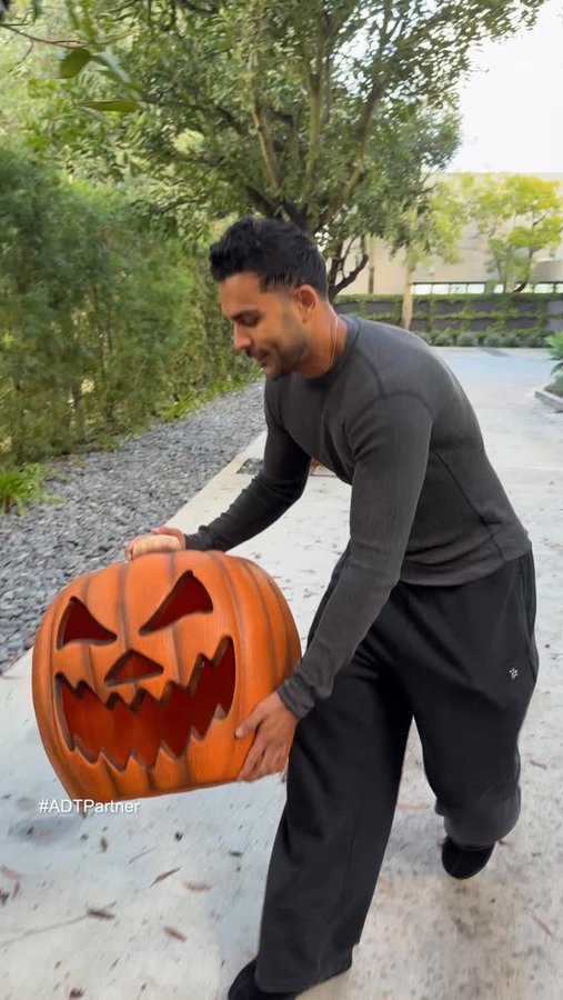 Instagram post by @adamw for ADT. Caption reads: #ADTPartner #ADTAd When u have @adtsecurity....