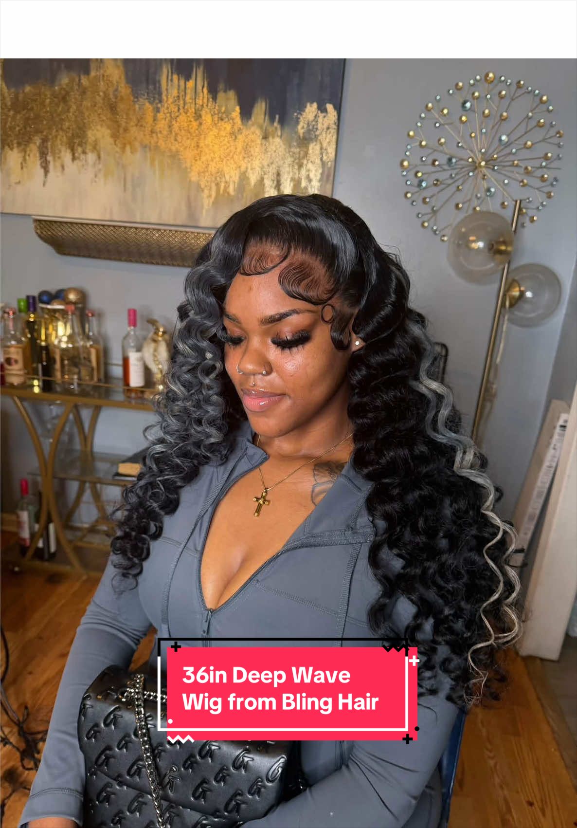TikTok post by @rayb864 for Bling Hair. Caption reads: [...] EE effect ASAPPPP! #upstatestylist....