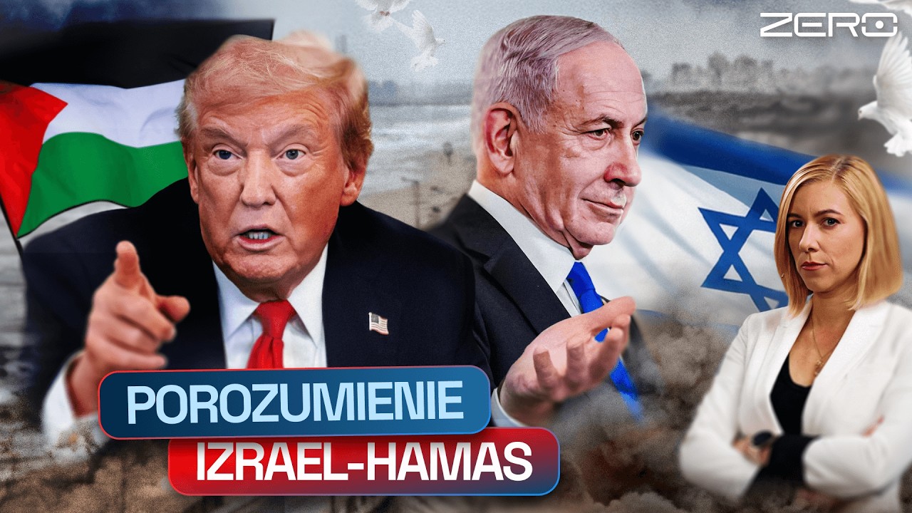 YouTube post by @KanalZeroPL for STS. Caption reads: TRUMP DECLARES END OF WAR. STARTING WITH HOSTAGE....