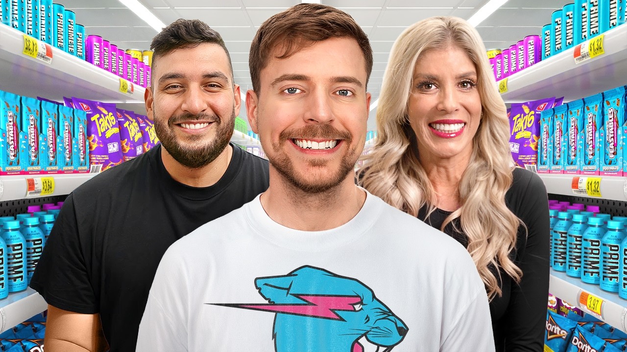 YouTube post by @BeastPhilanthropy for CLIF BAR. Caption reads: [...] Instagram: / albertsonscompanies CLIF BAR....