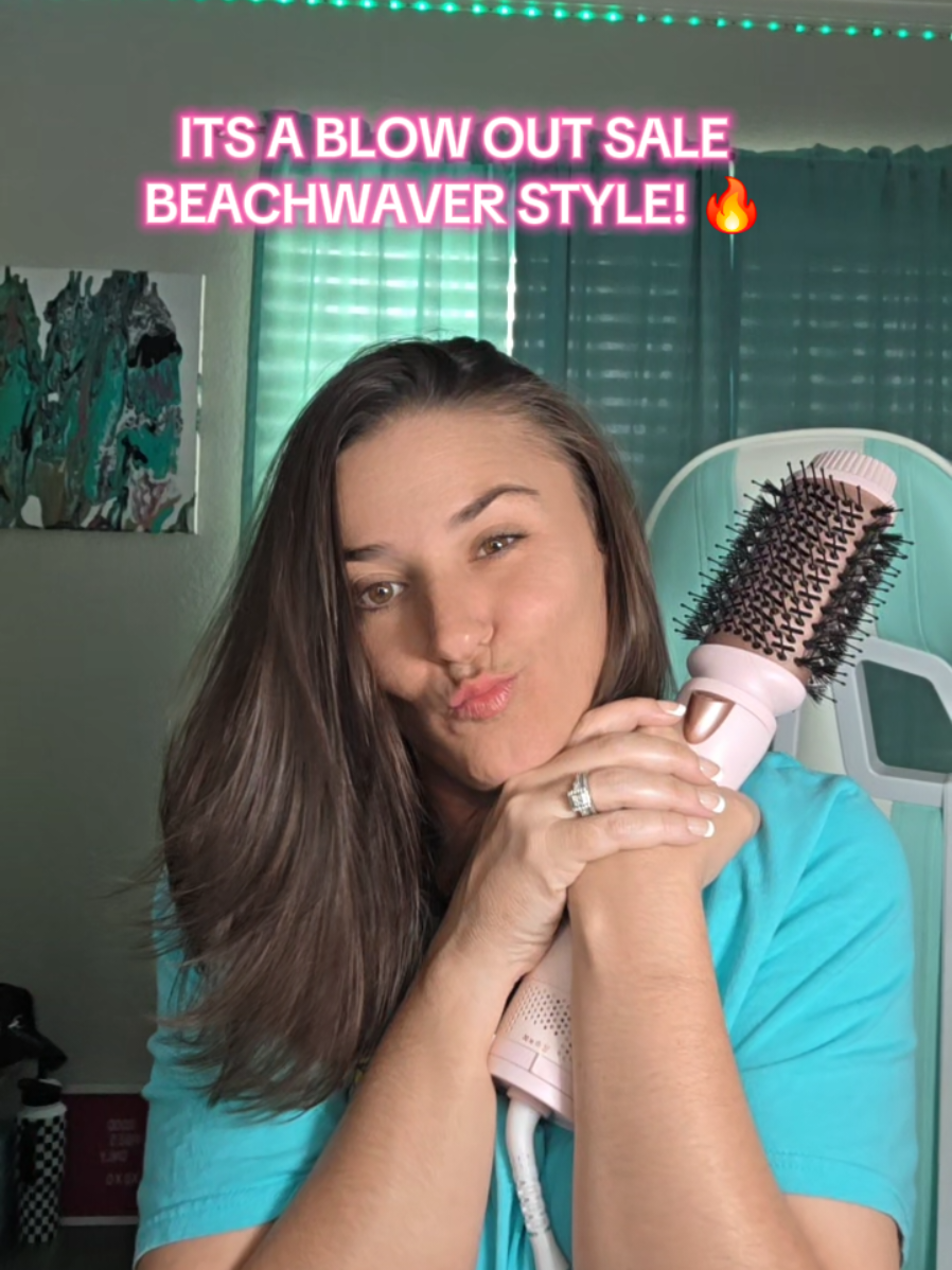 TikTok post by @aaroncampbell5886 for Beachwaver. Caption reads: IT'S A BLOW OUT SALE.... @TheBeachwaver Style!!!....