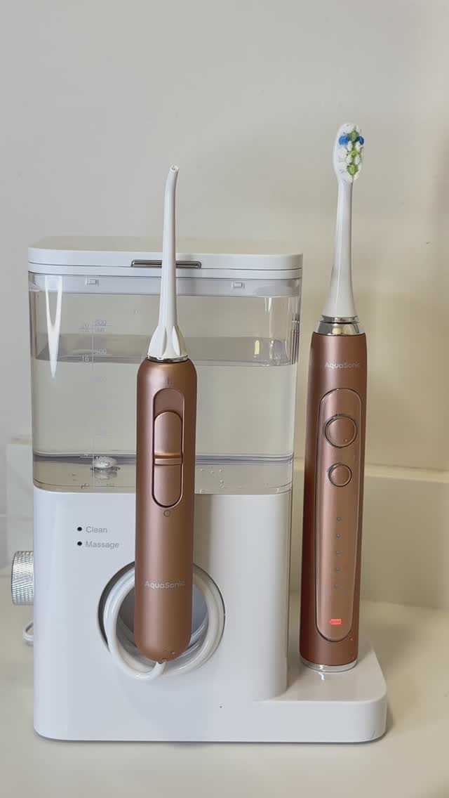 Instagram post by @hewoitsange for AquaSonic. Caption reads: [...] glow up my oral care routine needed.....