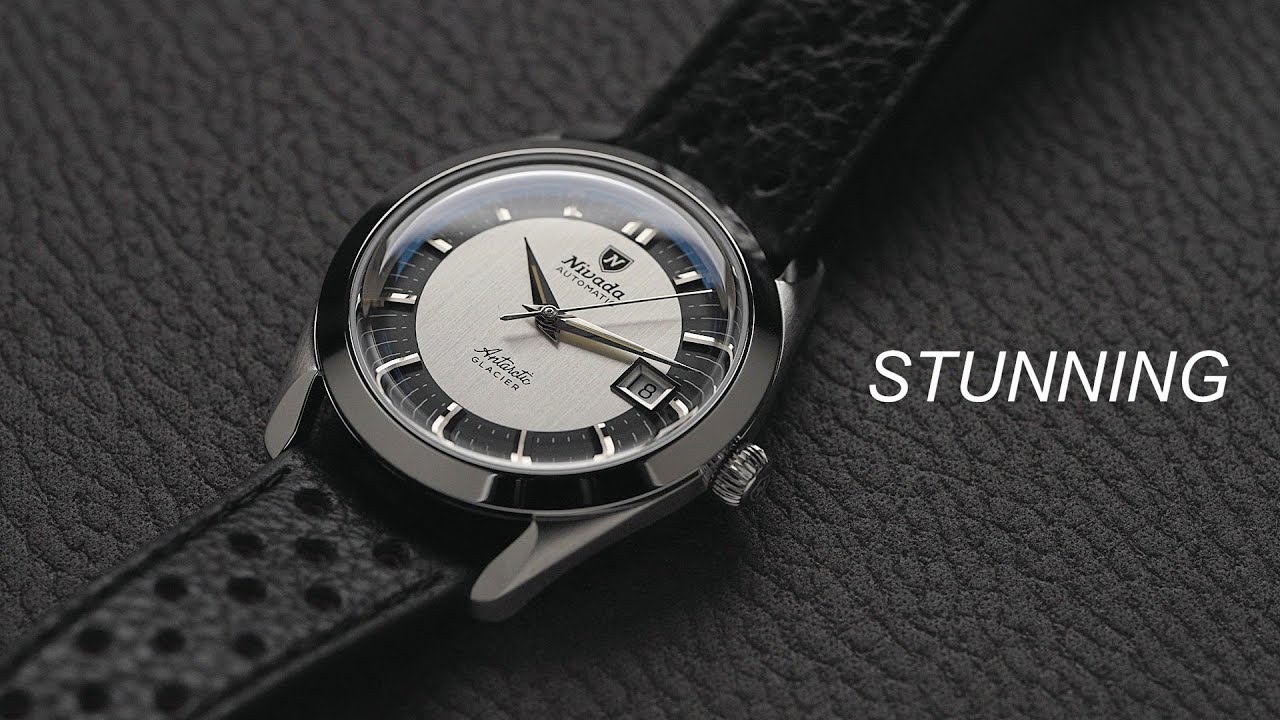 YouTube post by @PeterKotsa for Nivada Grenchen. Caption reads: Watches designed in the 50's looked so much better....