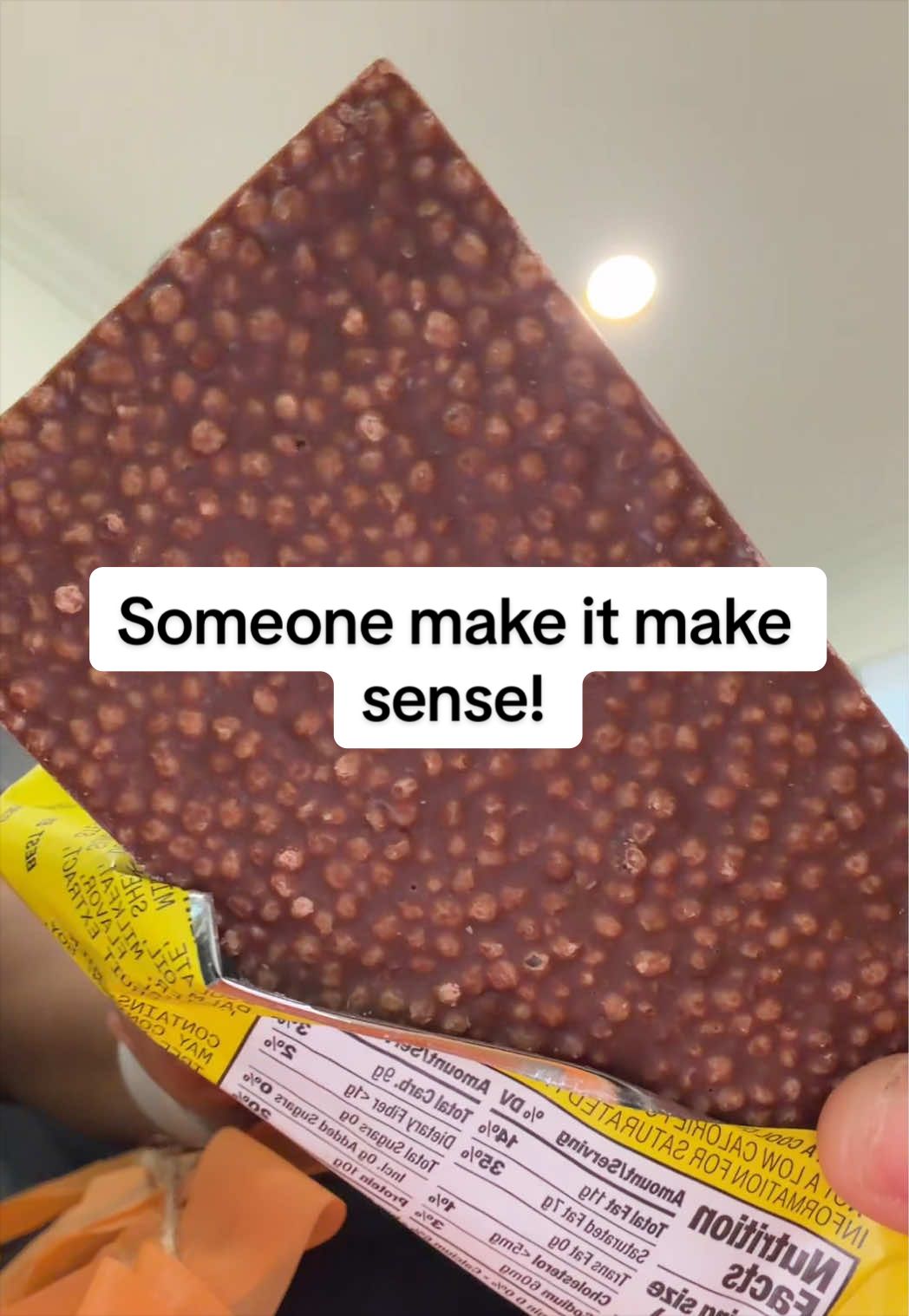 TikTok post by @carollynndesigns for Hormbles. Caption reads: [...] to eat a whole chocolate bar I go for....