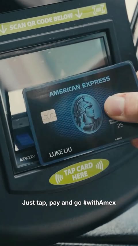 Instagram post by @lukeliiu for American Express. Caption reads: #Ad You can now tap your @amexcanada Card across....