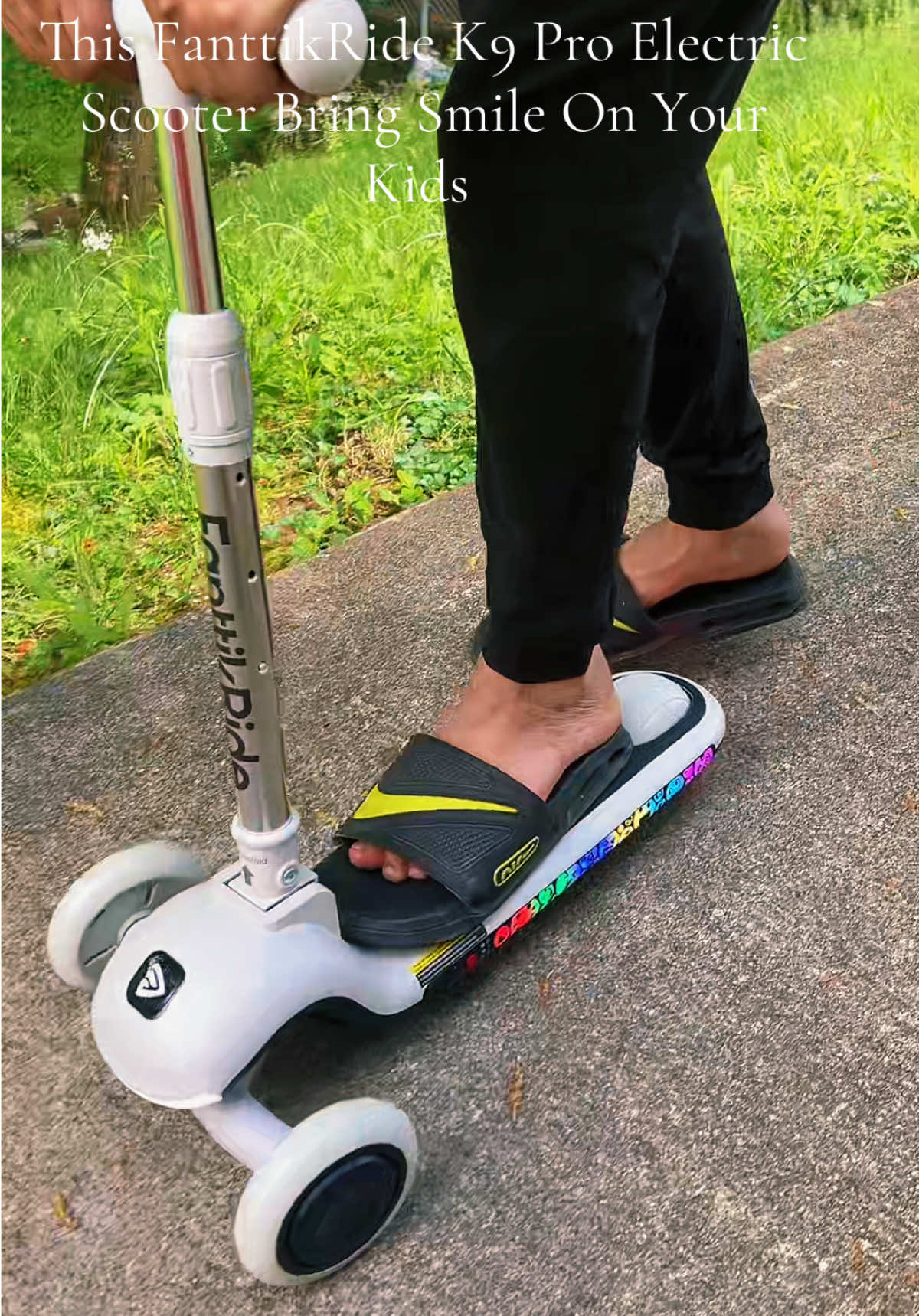 TikTok post by @aasub2 for FanttikRide. Caption reads: ##SummervibesFanttikRide K9 Pro Electric Scooter....