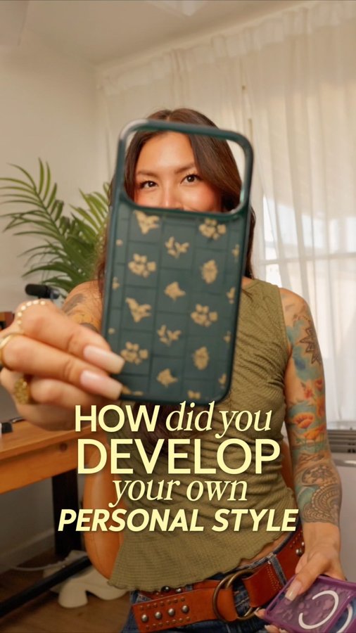 Instagram post by @juliageezy for OtterBox. Caption reads: New phone + case, who dis? Which phone case should....