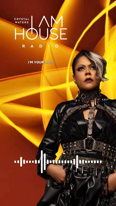 Instagram post by @crystalwaters for SiriusXM. Caption reads: [...] 🎵 IAHR is Syndicated Worldwide on SiriusXM....