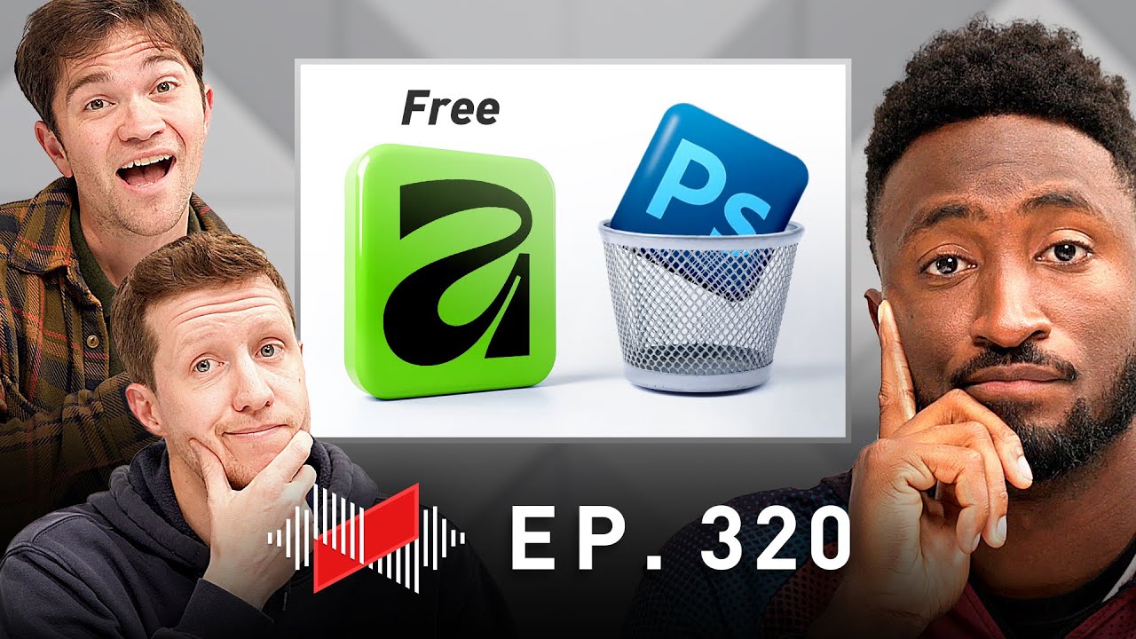 YouTube post by @Waveform for The Verge. Caption reads: It’s Like Photoshop, But Free!.