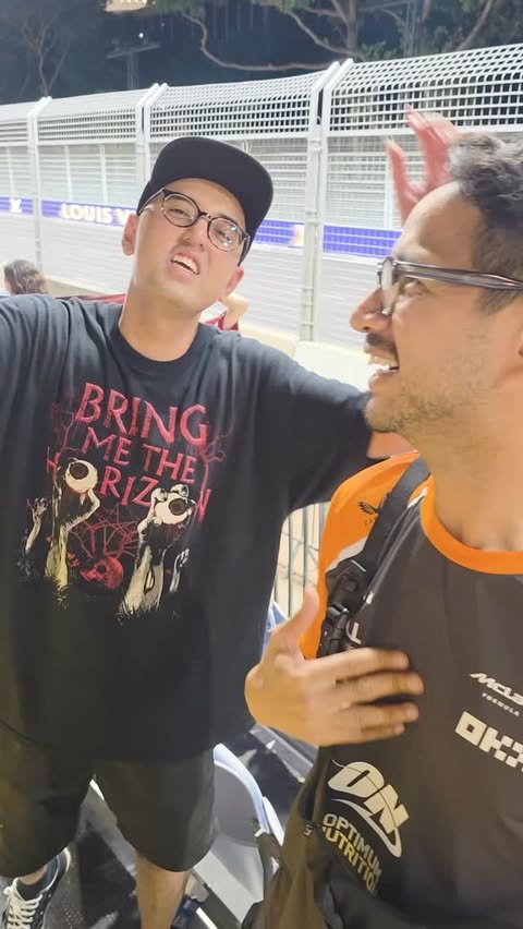 Instagram post by @jovialdalopez for VisitSingapore. Caption reads: Congrats, @lando Norris! 

Can’t wait to watch....