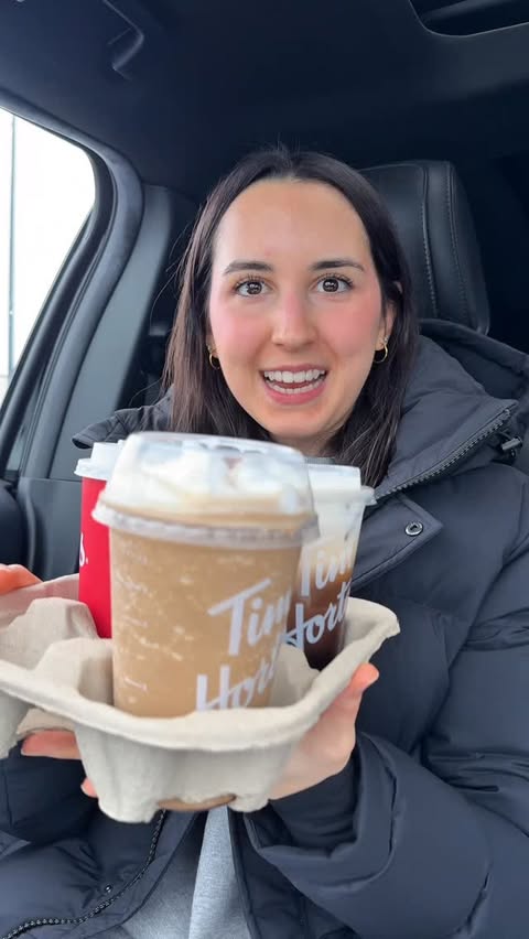Instagram post by @emmaaaaaaam_ for Tim Hortons. Caption reads: [...] coffee:) The new beverages at @timhortons....