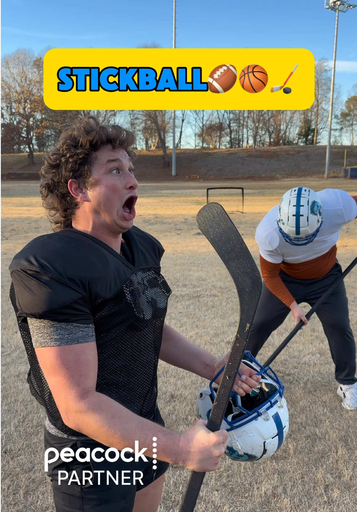 TikTok post by @insaneshayne for Peacock TV. Caption reads: Stickball was inspired by Legendary February on....