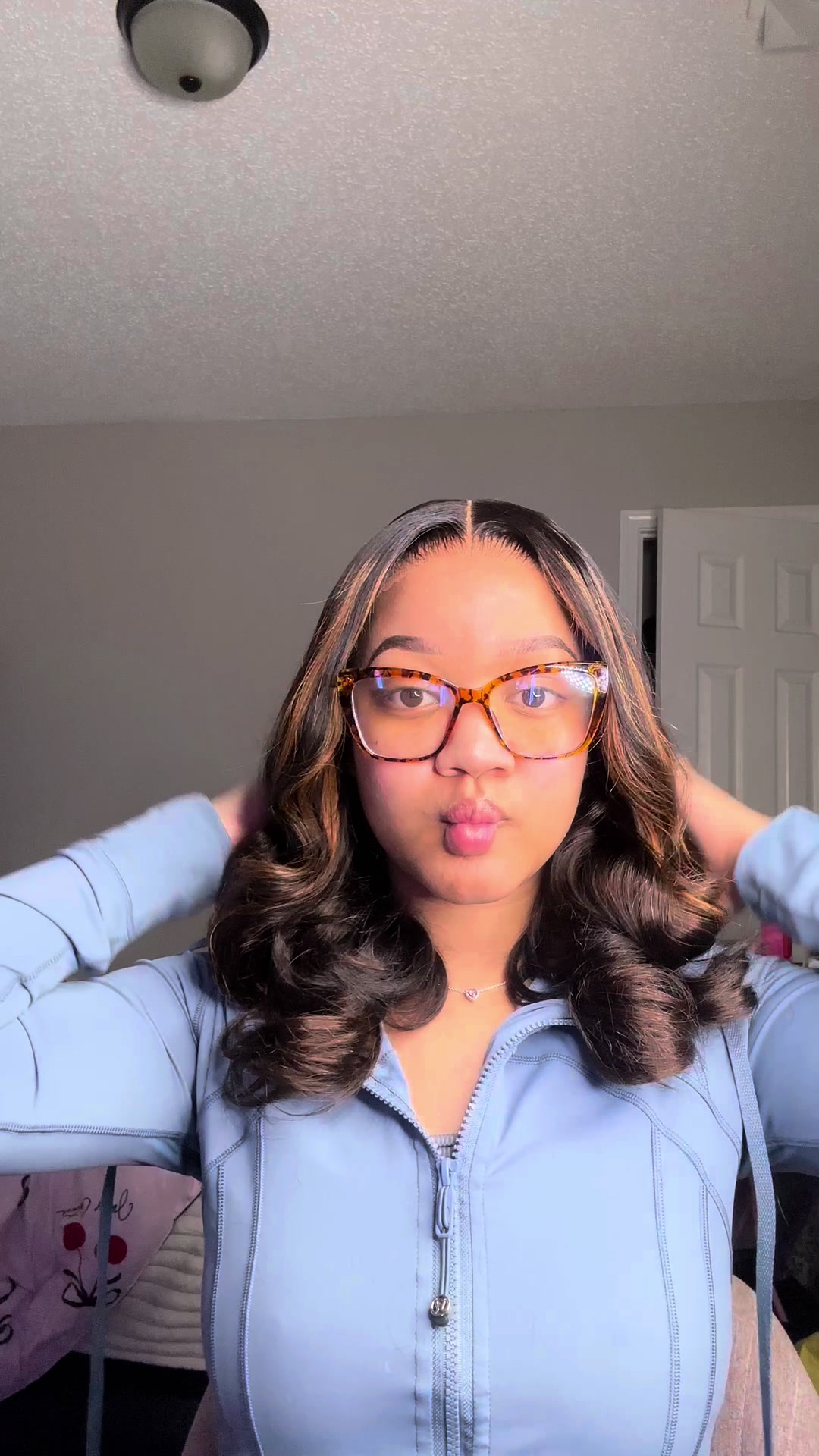 TikTok post by @theykraveteee for Celie Hair. Caption reads: [...] wigs will forever be my go to 😍....