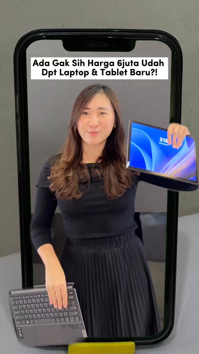 Instagram post by @jessicawongso_ for Lenovo. Caption reads: Upgrade canggih tanpa bikin kantong jebol....