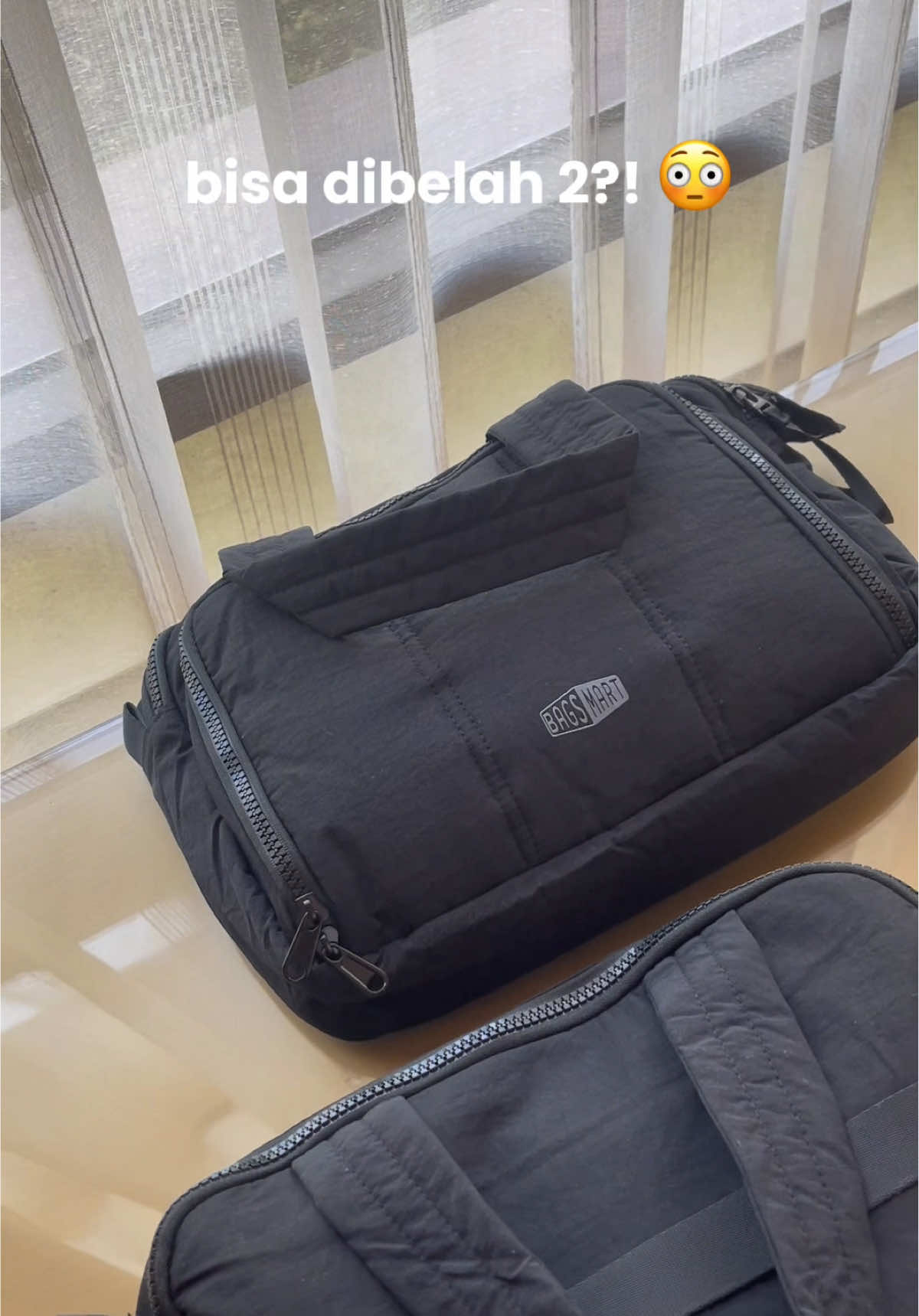 TikTok post by @vallerinalie for Bagsmart. Caption reads: pouch paling inovatif dari @BAGSMART Indonesia....