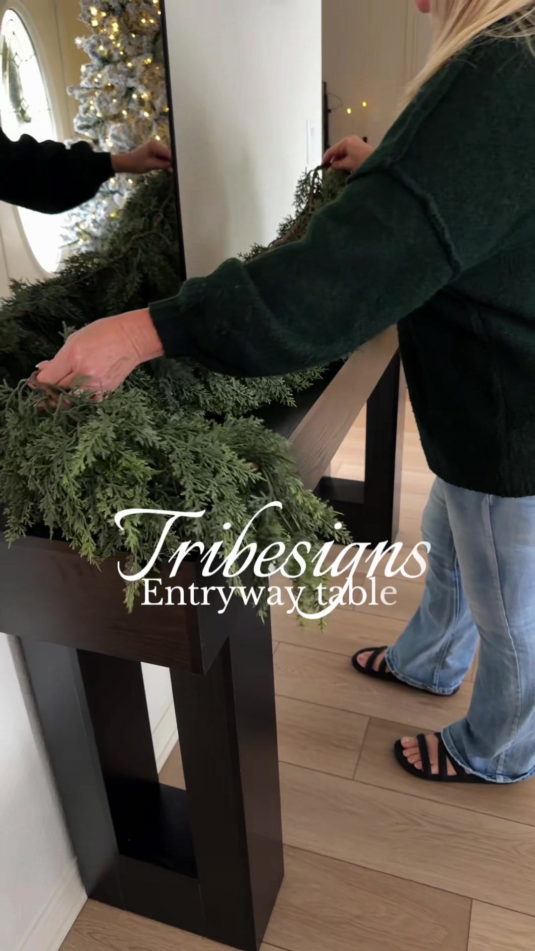 TikTok post by @larrylykins1 for Tribesigns. Caption reads: The perfect entryway table! @Tribesigns #entryway....