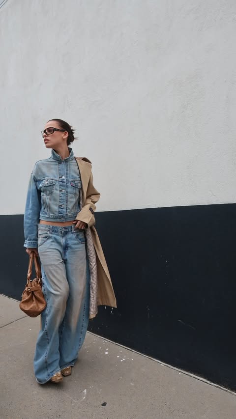 Instagram post by @viccyb_ for Levi's. Caption reads: on my way [head-to-toe] in @levis #ad #levis.