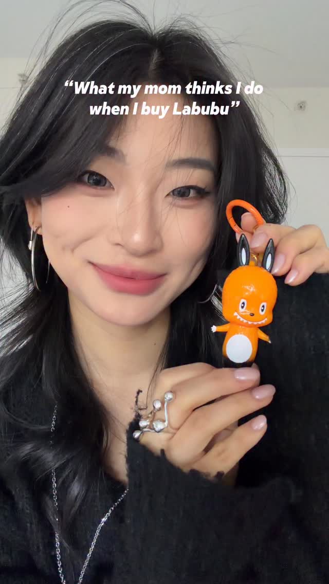 Instagram post by @yifan.liii for Pop Mart. Caption reads: time to reveal my secret obsession @popmart_us....