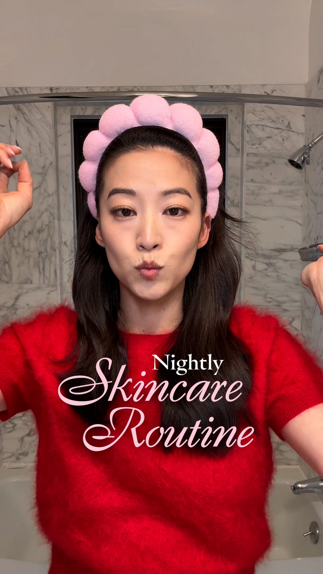 Instagram post by @arden_cho for OLAY. Caption reads: #Ad #OlayPartner After a long day filming on set,....