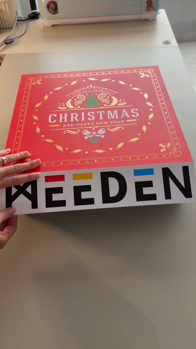 Instagram post by @lenakollar for MEEDEN ART. Caption reads: Hop in and enjoy! No tickets needed 🫠... Btw,....