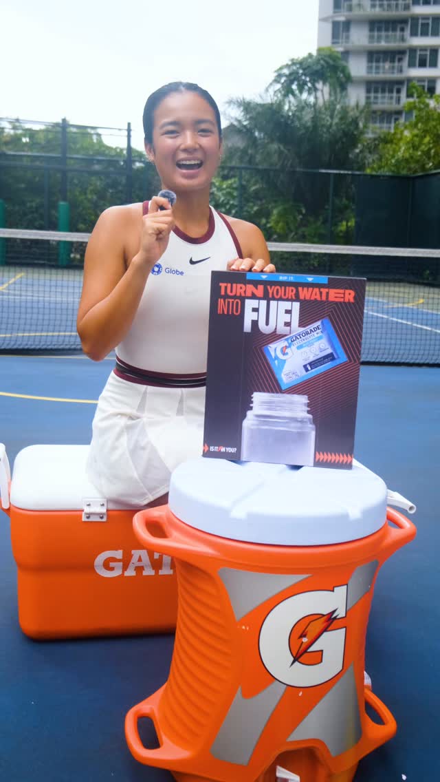 Instagram post by @alex.eala for Gatorade. Caption reads: Hydration is key, especially in recovery! ⚡️....