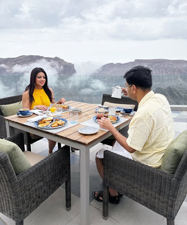 Instagram post by @sheetal_tipnisb for Hotel Indigo. Caption reads: [...] among the clouds literally!! ✨ 📍....