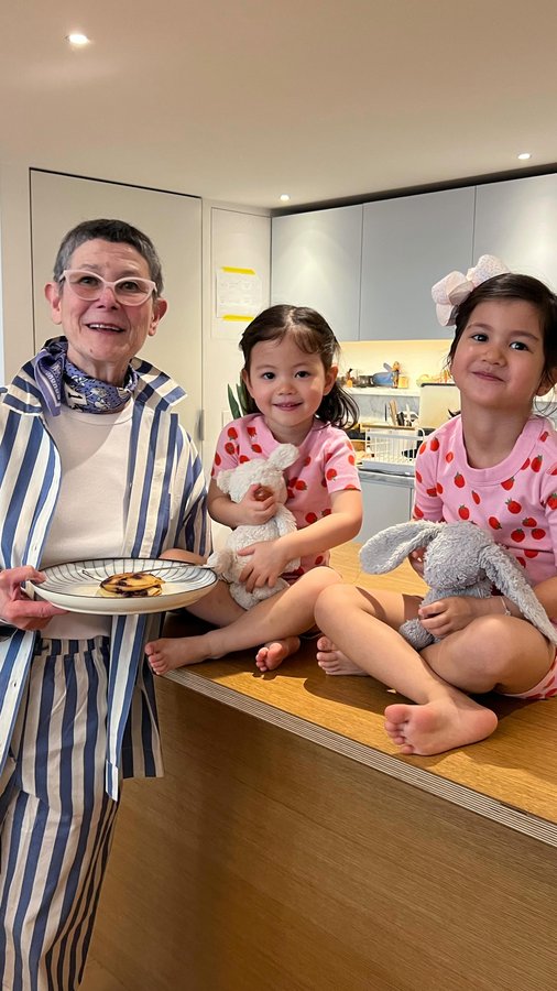 Instagram post by @doriegreenspan for Cherry Bombe. Caption reads: To sisters Gemma and VV, @doriegreenspan isn’t....