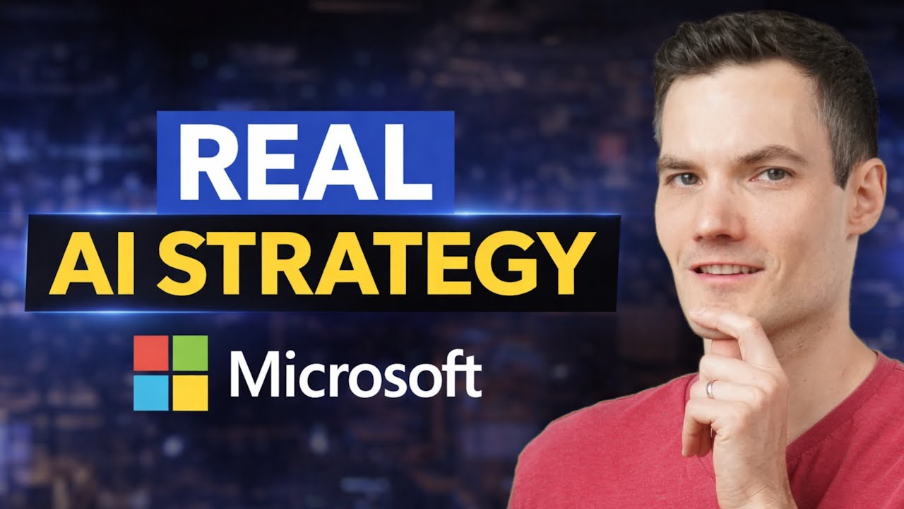 YouTube post by @KevinStratvert for Thinkific. Caption reads: What Microsoft Is Really Building With AI.