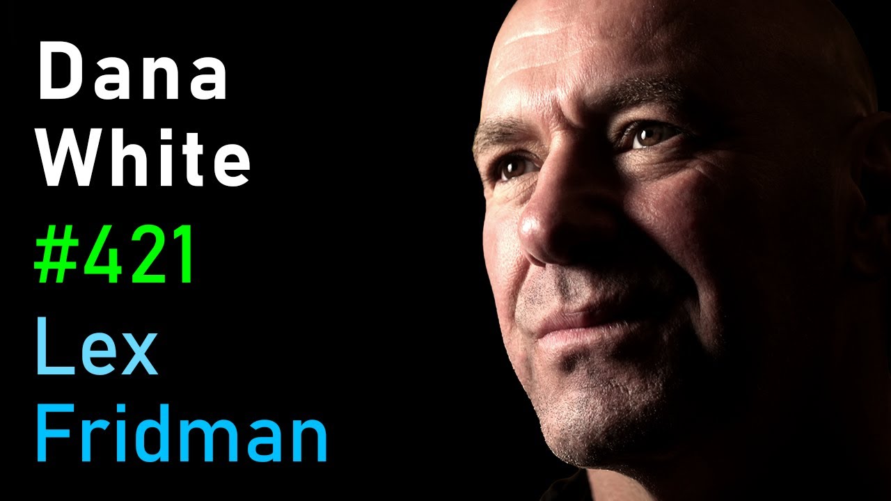 YouTube post by @lexfridman for InsideTracker. Caption reads: Dana White: UFC, Fighting, Khabib, Conor, Tyson,....
