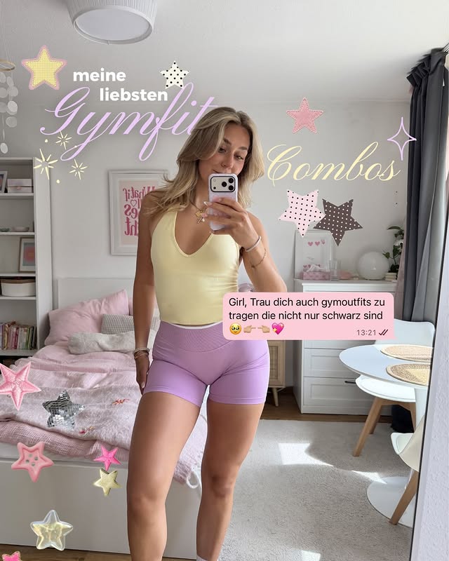 Instagram post by @liftwithannah for TEVEO. Caption reads: [...] 👉🏼👈🏼💖 Anzeige #gymfit #activewear....