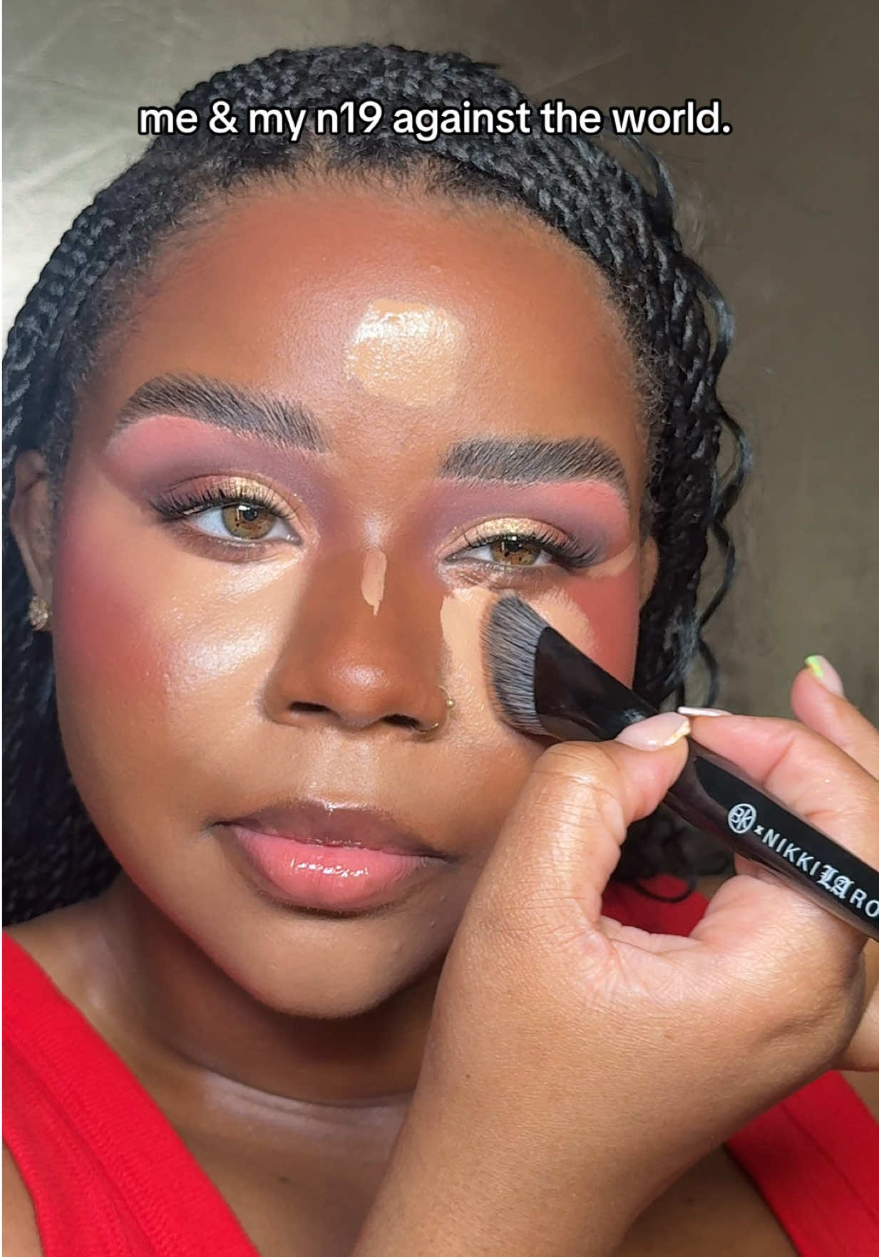 TikTok post by @_chelseaamariah for BK Beauty. Caption reads: [...] I finally back in stock! @BK Beauty Brushes....