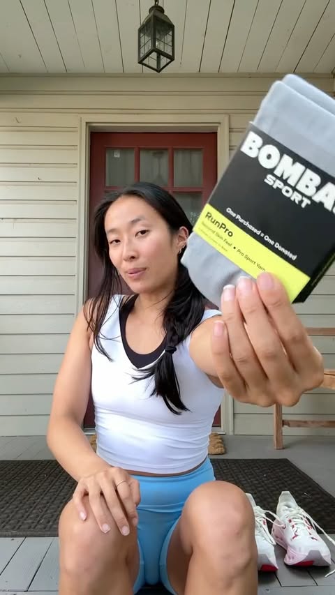 Instagram post by @nadyaokamoto for Bombas. Caption reads: [...] Man (and socks) of my dreams @bombas....