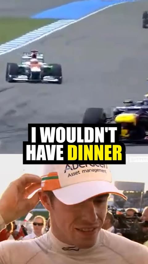 Instagram post by @dwrshow for Continental Tire. Caption reads: When you’re the tallest driver in F1, how bad do....