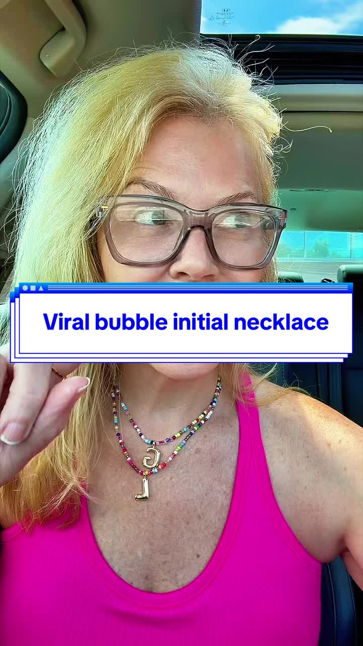 TikTok post by @godlives777 for VRIUA US. Caption reads: [...] #initialnecklace #viralnecklace @VRIUA US....