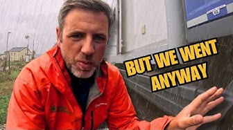 YouTube post by @Touringwiththekids for JustGiving. Caption reads: Our Lorry’s Too BIG for This TINY Scottish Island.