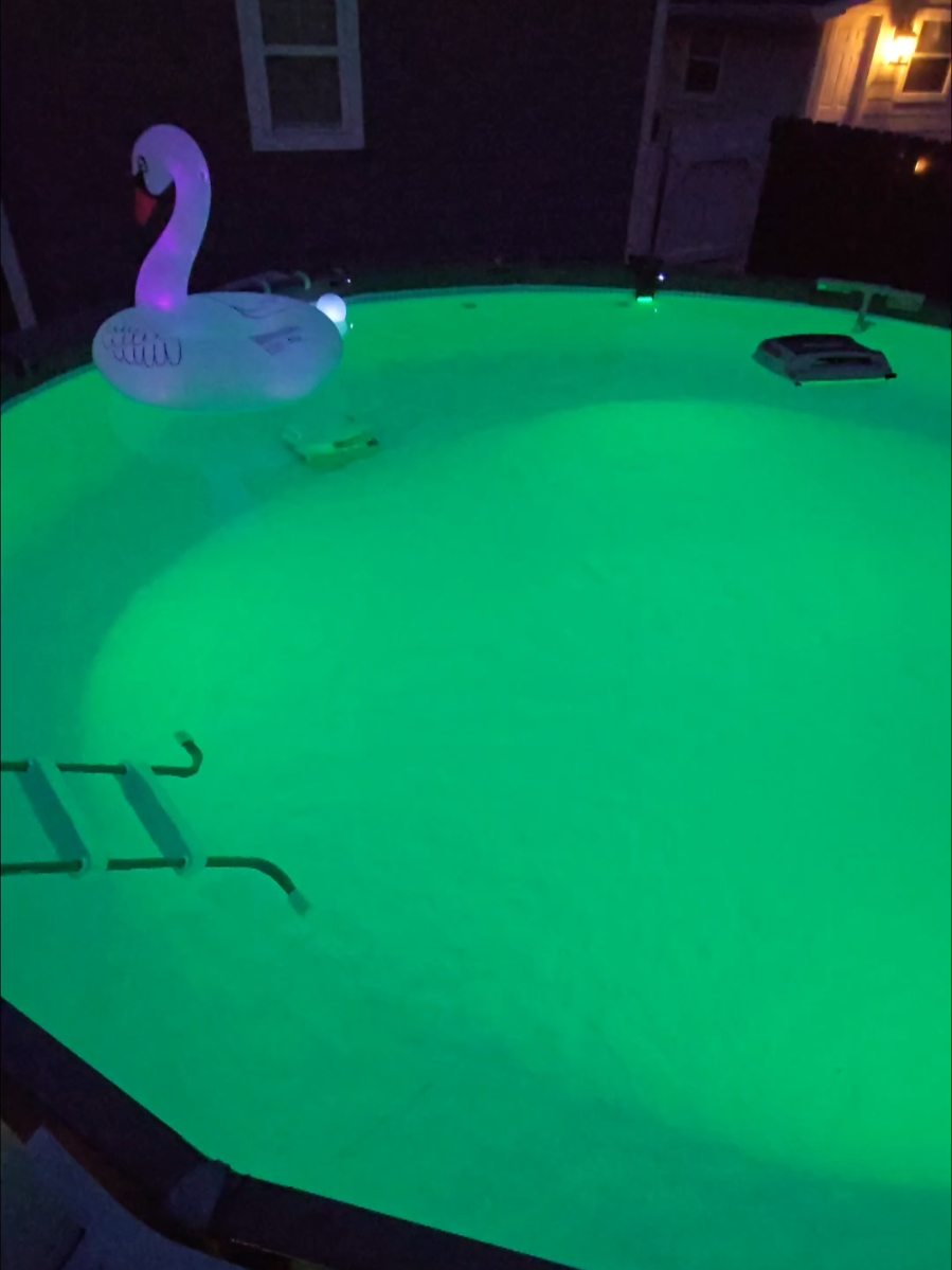 TikTok post by @homebodywithforlisa for Poolhacker. Caption reads: [...] #nightglow Here are the Lights from....