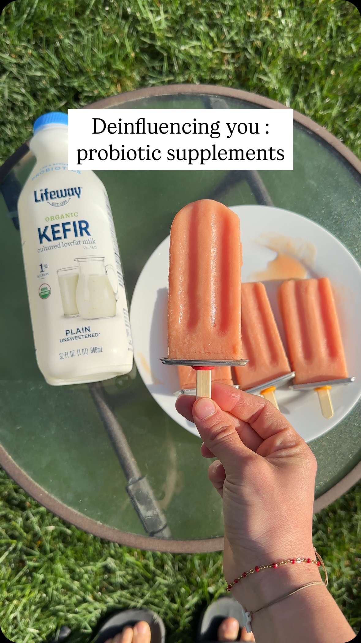 Instagram post by @thrivewithcandicee for Lifeway Foods. Caption reads: Benefits of @lifewaykefir 👇🏻

✨great source of....