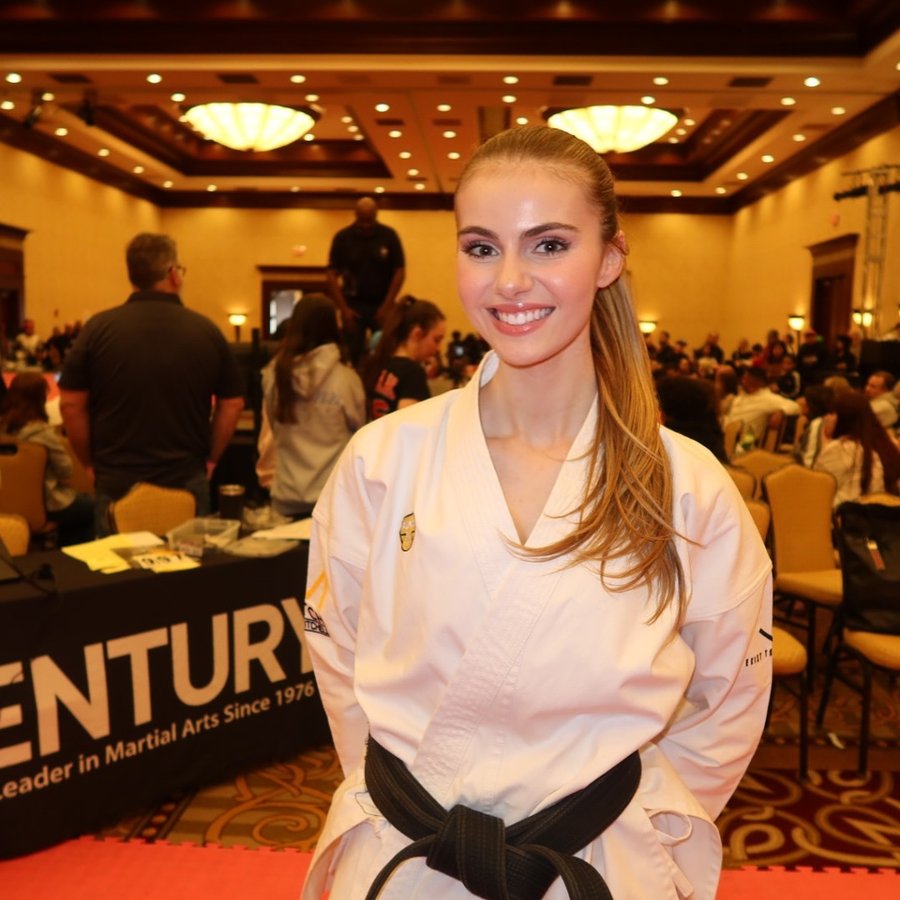 Instagram post by @gabrielle.rudolph for Century Martial Arts. Caption reads: [...] thankful to the best sponsor....