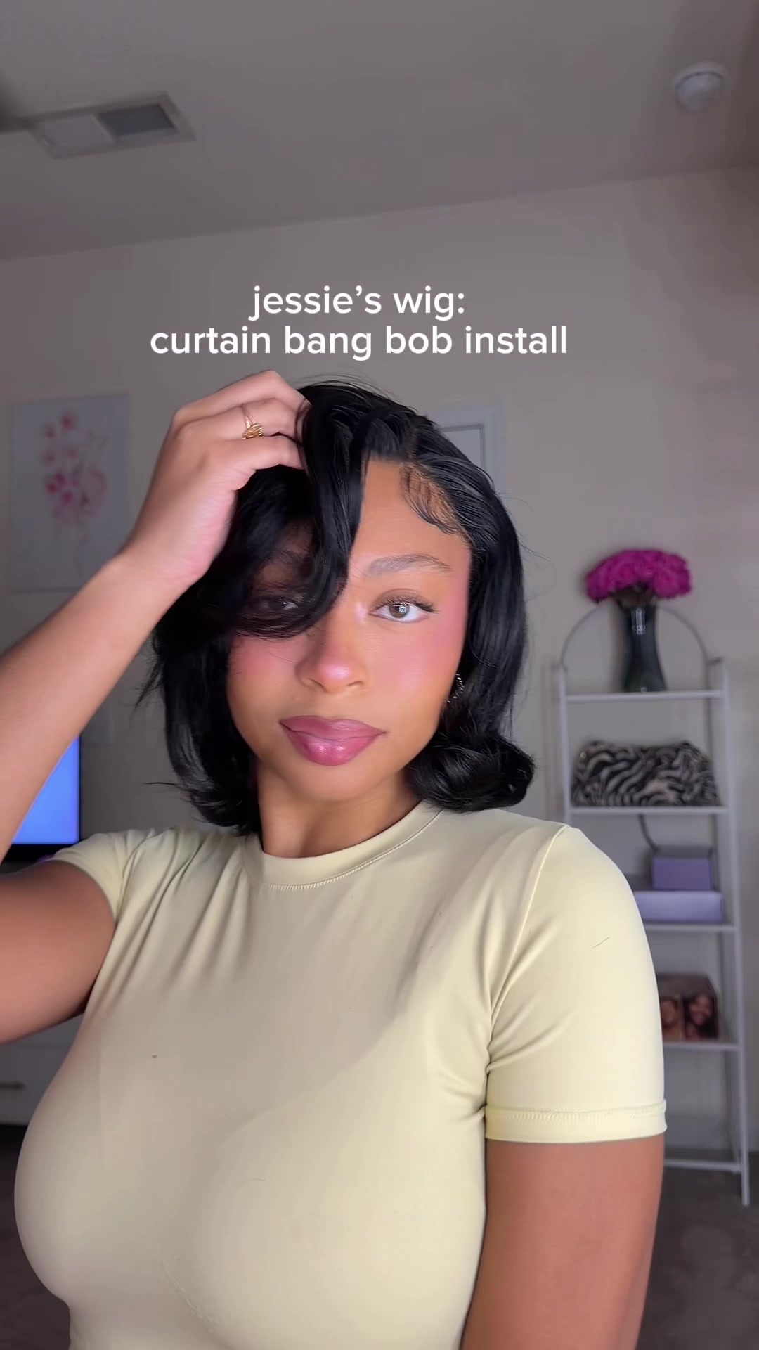 TikTok post by @calibalii for Jessie’s Wig. Caption reads: [...] hot mom coded 💕@Jessie's Wig Store....